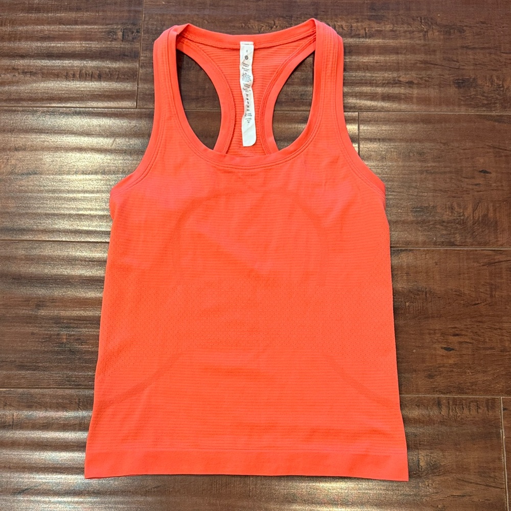 Lululemon Swiftly Tech Racerback Tank Top Race Length Pale Raspberry, Sz 2, EUC!